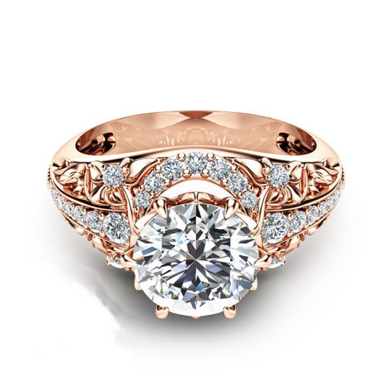 ROSE GOLD DIAMOND FILIGREE VINTAGE RING