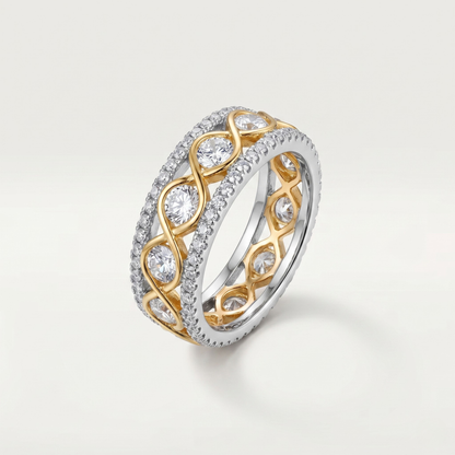 GOLD DIAMOND INFINITY BAND RING