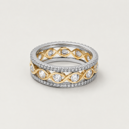 GOLD DIAMOND INFINITY BAND RING