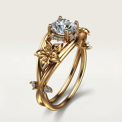 GOLD DIAMOND ENCHANTED GARDEN RING