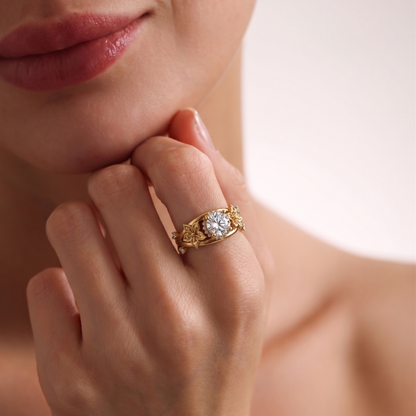 GOLD DIAMOND ENCHANTED GARDEN RING