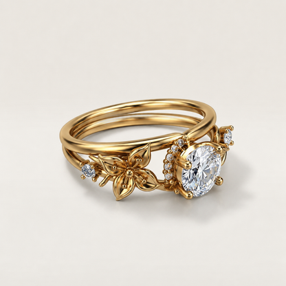 GOLD DIAMOND ENCHANTED GARDEN RING