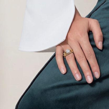 GOLD DIAMOND ENCHANTED GARDEN RING